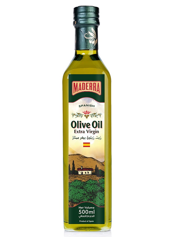 Maderra Spanish Extra Virgin Olive Oil 500ml Glass Bottle | Cold Extracted | Rich Aroma & Flavor | Premium Cooking Oil - Image 1