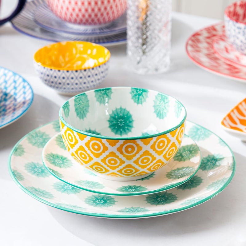 Cerkik Ceramic Dessert Bowls Set - 11 Oz Porcelain Ice Cream Bowl for kitchen - 4.7 Inch Small Cereal Bowl for Salad  Fruits  Ramen - Microwave Dishwasher Safe - Set of 6 - Assorted Colors - Image 5