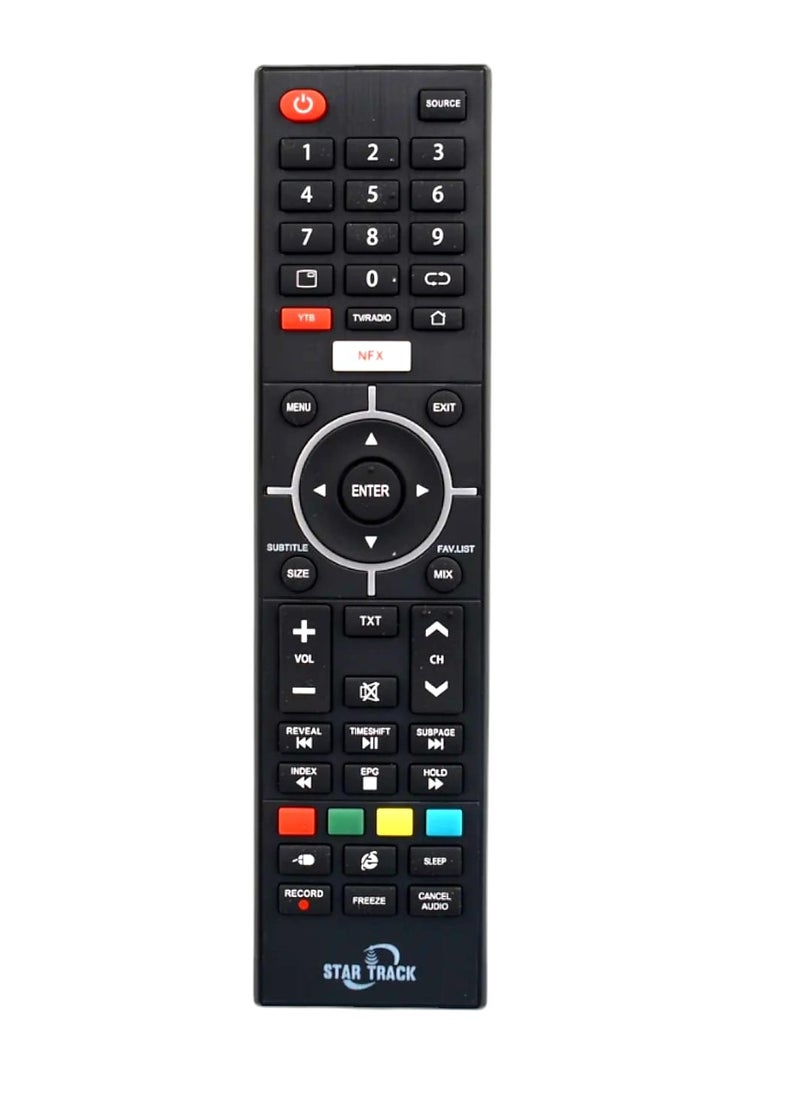 STAR TRACK ORIGINAL REMOTE CONTROL FOR STARTRACK SMART TV , LED , LCD Upgraded Infrared Remote Control with Netflix and YouTube Buttons  - Image 1