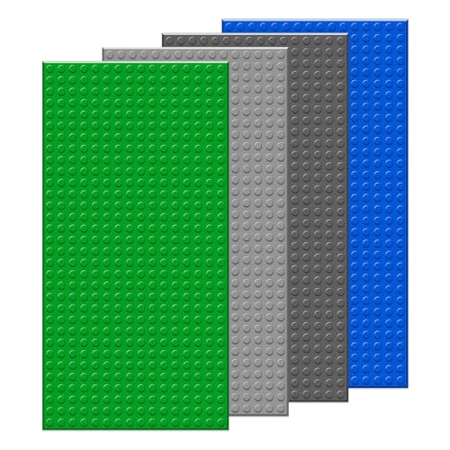 EKIND 4 PCS Classic 5 x 10 Building Baseplates Compatible with Major Brands Toy Bricks Encourage Logic Creativity Through Play Ideal STEM Activities for Children 4 Color - Image 1