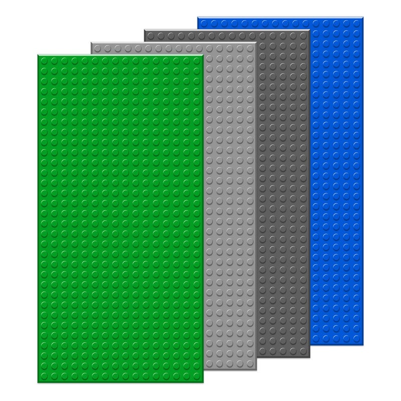 EKIND 4 PCS Classic 5 x 10 Building Baseplates Compatible with Major Brands Toy Bricks Encourage Logic Creativity Through Play Ideal STEM Activities for Children 4 Color - Image 2
