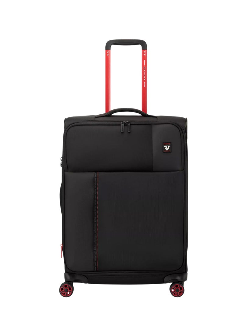 Roncato Fabric Trolley 3 Piece Luggage Set 415350-3P Expandable Soft Suitcase Set with TSA Lock & 4 Double Spinner Wheels - Image 2