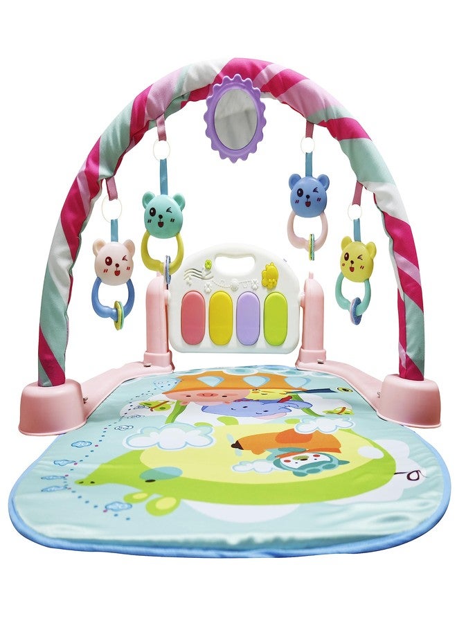 P PAYTAG PayTag 5 in 1 Musical Keyboard Mat Piano Gym Mat Gym & Fitness Rack for New Born Babies(5 in 1 Piano Mat (Pink)) - Image 3