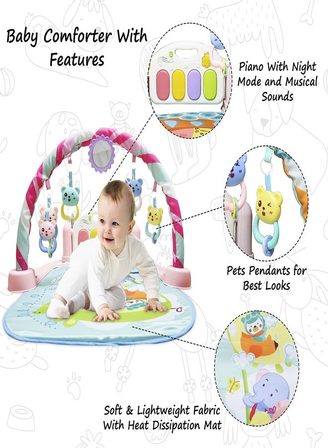 P PAYTAG PayTag 5 in 1 Musical Keyboard Mat Piano Gym Mat Gym & Fitness Rack for New Born Babies(5 in 1 Piano Mat (Pink)) - Image 5
