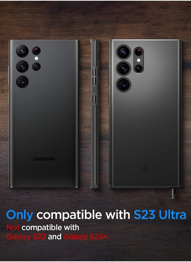 Spigen Thin Fit for Samsung Galaxy S23 Ultra Case Cover - Black  - Image 2