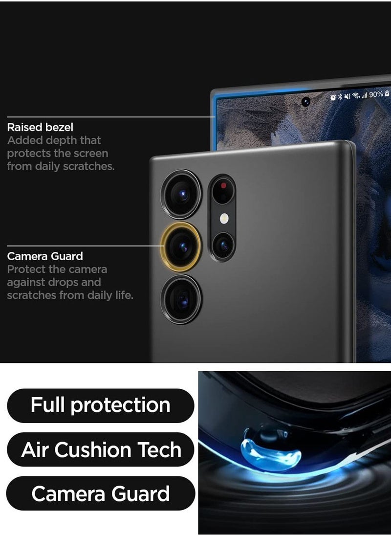 Spigen Thin Fit for Samsung Galaxy S23 Ultra Case Cover - Black  - Image 5
