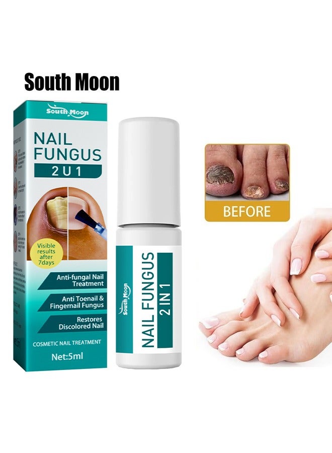 SOUTH MOON Toenail Fungus Treatment Extra Strength-Fungal Nail Treatment for Toe Nail and Fingernails-Nail Repair Solution for Thick/Broken/Discolored Nails-Renews Damaged Cracked Ingrown Toenail - Image 1