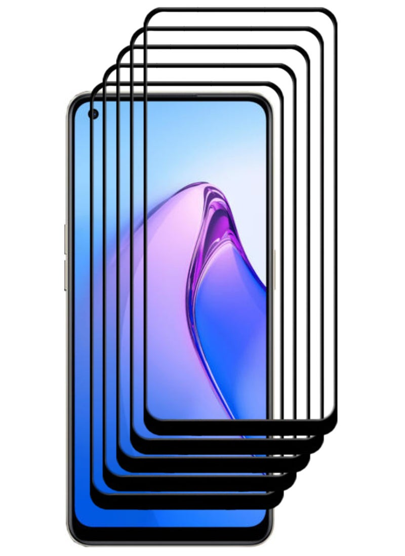 ACLIX 5 Pieces Antistatic ESD Dustproof Premium Quality High Definition Tempered Glass Screen Protector Designed For Oppo Reno8 Z - Image 1