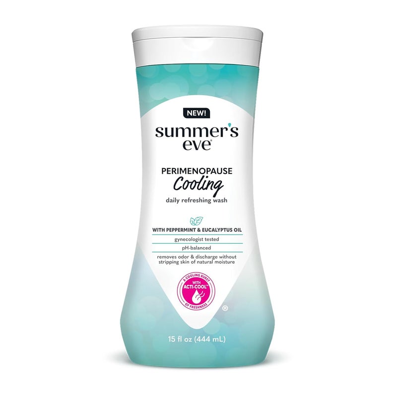 Summer's Eve, Perimenopause Cooling Wash, Removes Odor, pH balanced Feminine Wash, 15 Fl Oz
