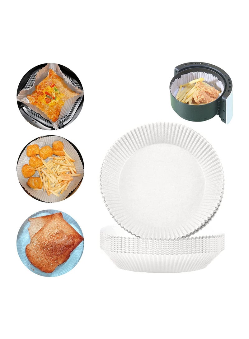MIBRU Air Fryer Disposable Paper Liner , Cooking Paper for Air Fryer, Non-Stick Air Fryer Liners, Baking Paper for Air Fryer Oil-proof, Food Grade Parchment for Baking Roasting Microwave (50pcs)  - Image 2