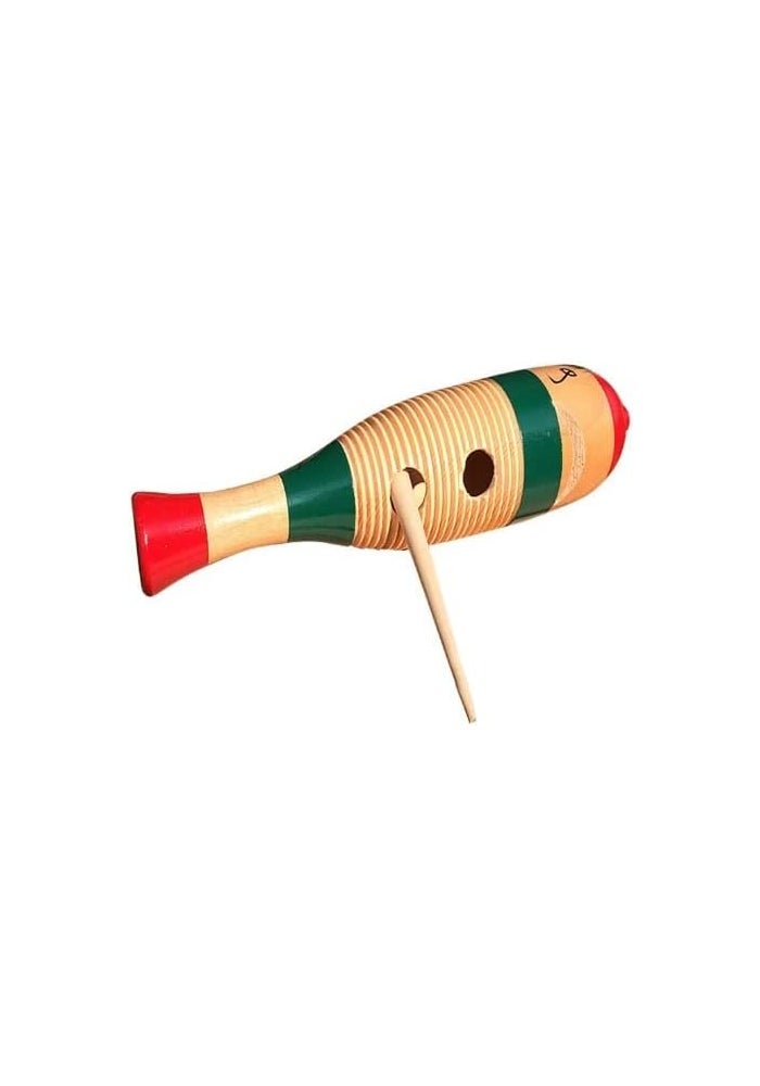 MegArya Wooden Guiro Colorful Fish Style Percussion Instrument Toy - Image 3