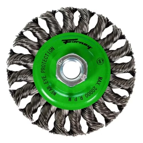 Forney 72759 4-Inch x .020 x 5/8-11 Knot Wire Wheel - Image 1