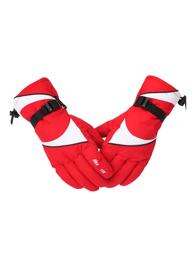 NIBEMINENT 1 Pair of Outdoor Full-Finger Warm Mittens Thermal Gloves Red 36.00 x 3.50 18.00cm  - Image 3