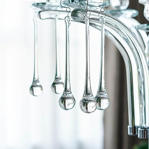 HD H&D 10pcs 5.9inch Large Suncatcher Crystal Raindrop Chandelier Prisms Hanging Drops Pendants Sun Catchers DIY Parts (Clear) - Image 5