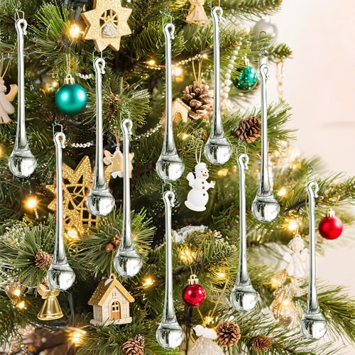HD H&D 10pcs 5.9inch Large Suncatcher Crystal Raindrop Chandelier Prisms Hanging Drops Pendants Sun Catchers DIY Parts (Clear) - Image 1