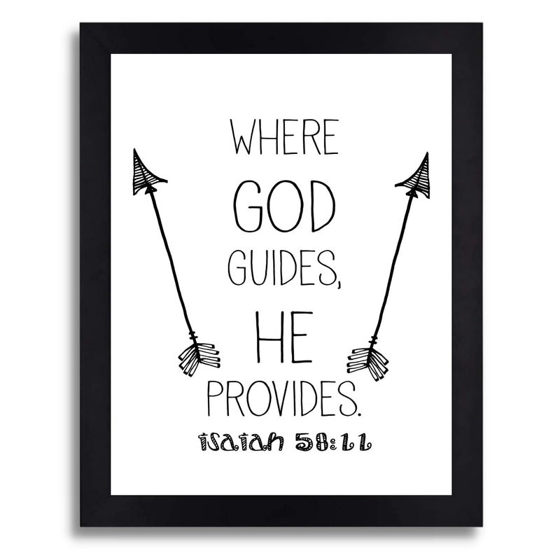 Interio Crafts Bible Verse Wall Frame Positive God Quotes Inspirational Poster for Home and Office Wall Decor Synthetic Wood 13x10 Inches - Image 1