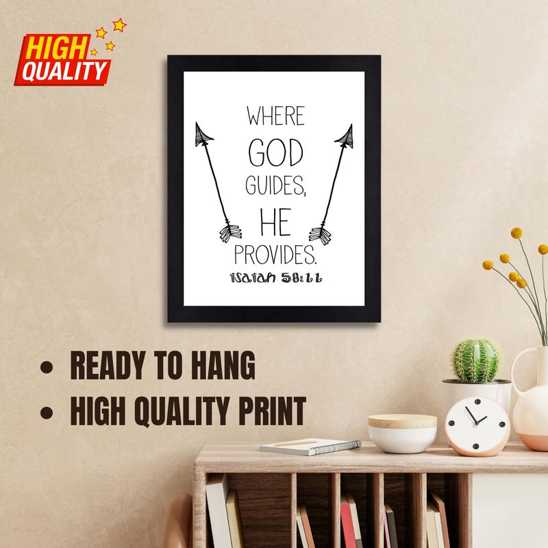 Interio Crafts Bible Verse Wall Frame Positive God Quotes Inspirational Poster for Home and Office Wall Decor Synthetic Wood 13x10 Inches - Image 3
