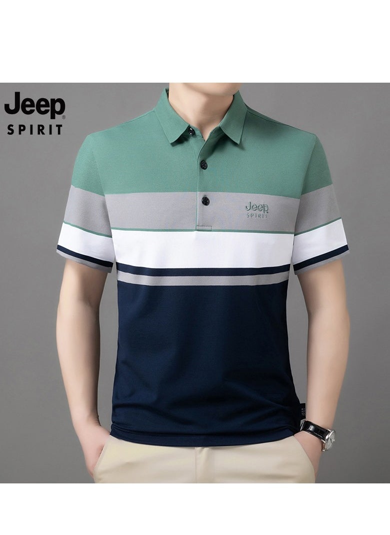 Men's Polo Shirt Short Sleeve T-shirt Striped Half Sleeve Slimming Business Casual T-shirt - pzsku/Z972A226FDF7743644E23Z/45/_/1720771609/913e0005-fe21-410a-9601-b18318af8c6c