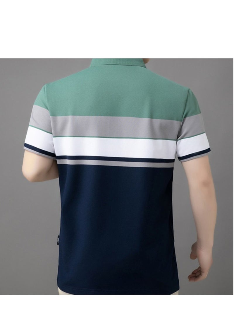 Men's Polo Shirt Short Sleeve T-shirt Striped Half Sleeve Slimming Business Casual T-shirt - pzsku/Z972A226FDF7743644E23Z/45/_/1720771690/f28d9b5e-b47d-40ca-8120-e69122a0e775