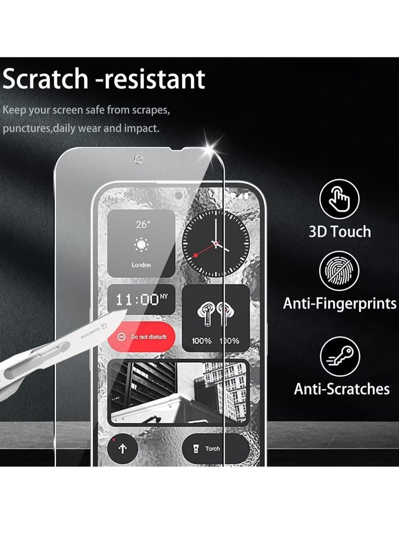 vesus Screen Protector for Nothing Phone 2 | Tempered Glass Full Coverage Screen Protector | Bubble-Free, Scratch-Resistant, 9H Hardness | Anti-Fingerprint Protection for Nothing Phone 2 | High Clarity, Smooth Touch Sensitivity, Easy Installation - Image 4