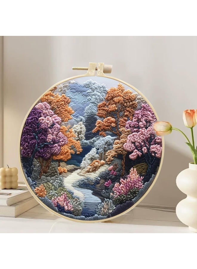 YelaJoy 2 Pack Embroidery Kit for Beginners Adults – Cross Stitch Kits with Stamped Flower Pattern, Hoop, Color Threads, Tools & Follow Instructions – Hand Embroidery Starter Kit for Craft Lovers - Image 4
