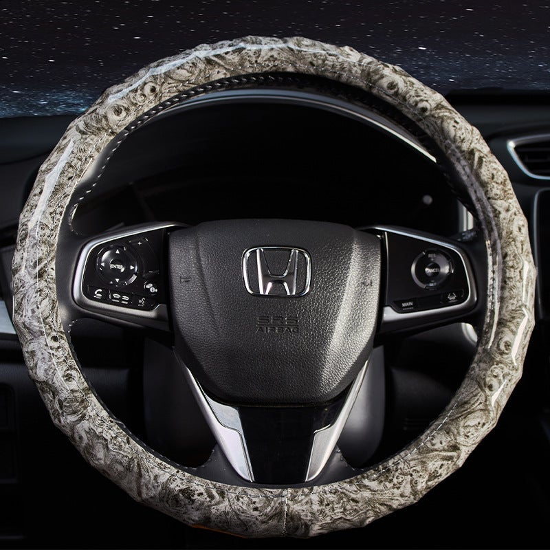 Natural Rubber Faux Leather Steering Wheel Cover - Image 3