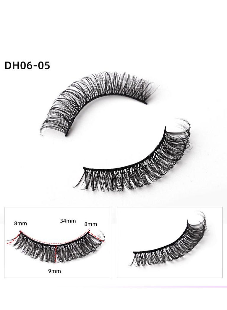 High volume DD curvature nutrual false eyelashes for party and daily makeup DH06-05 - Image 2