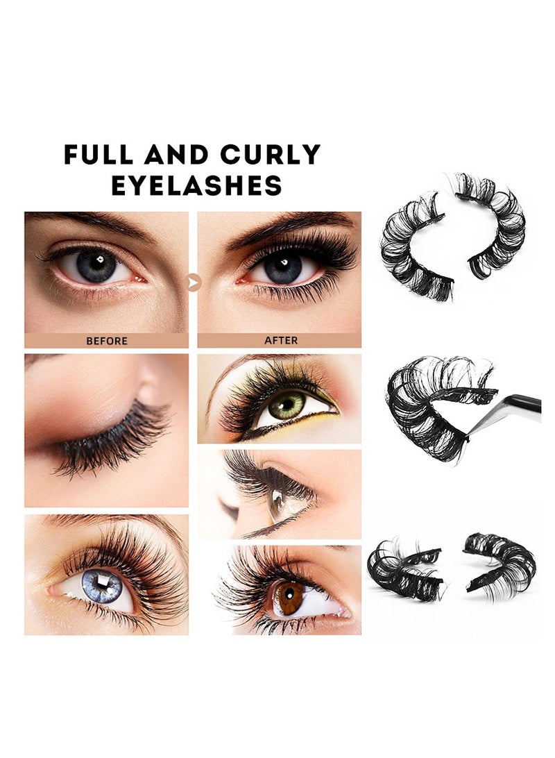 High volume DD curvature nutrual false eyelashes for party and daily makeup DH06-05 - Image 3
