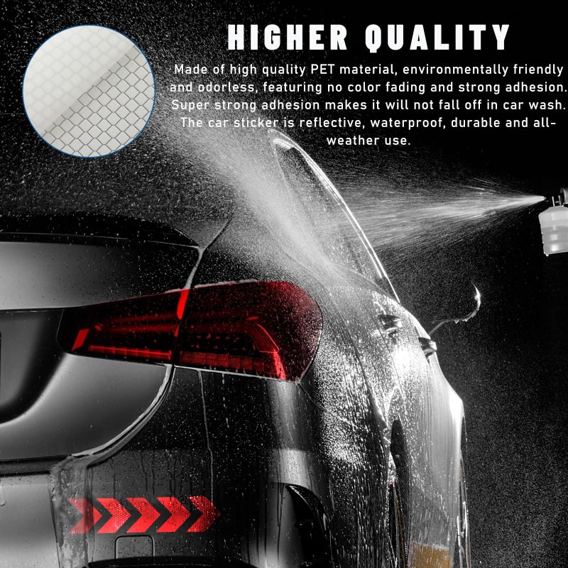 Sylvil 20 PCS Car Arrow Reflective Stickers, Waterproof Safety Warning Sign Reflective Decal, High Night Visibility Reflector Tape for Auto Trunk Rear Bumper Body, Car Accessories (Red) - Image 5