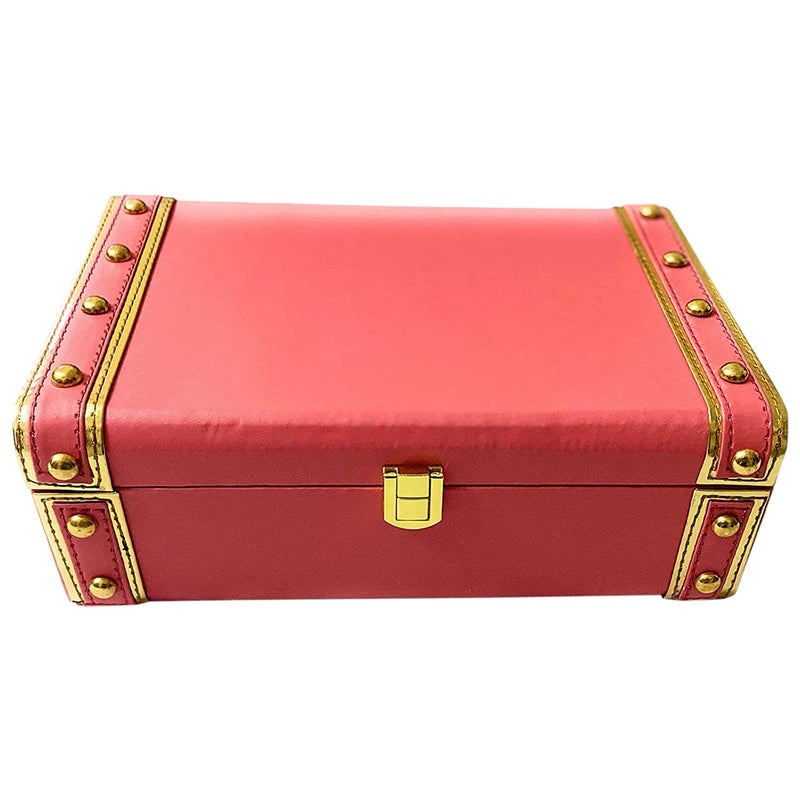 Artlysoul Artlysoul Vintage Rectangular Trunk Box Red Size10 x 7 x 35 Inch for GiftingStorageDecor  - Image 1