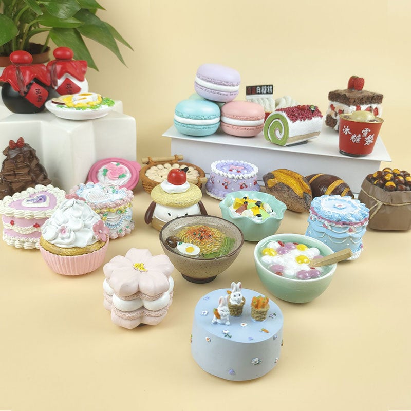 Resin Fridge Magnets Simulation Cake Dessert Decor - Image 1