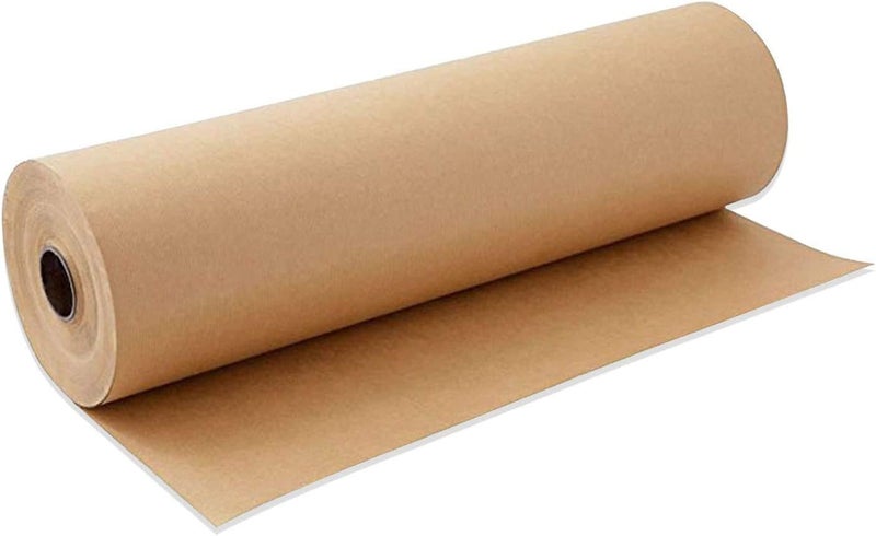 Rocutus Kraft Wrapping Paper Roll, 100 Feet Recyclable Paper for Packing, Moving, Gift Wrapping, Shipping, Parcel, Wall Art, Crafts, Bulletin Boards, Floor Covering - Image 1