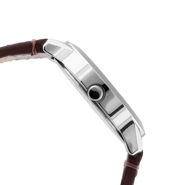 ELIZ ES8923G1SBO SS Caseback & Leather Strap Day-Date Men's Watch - Image 3