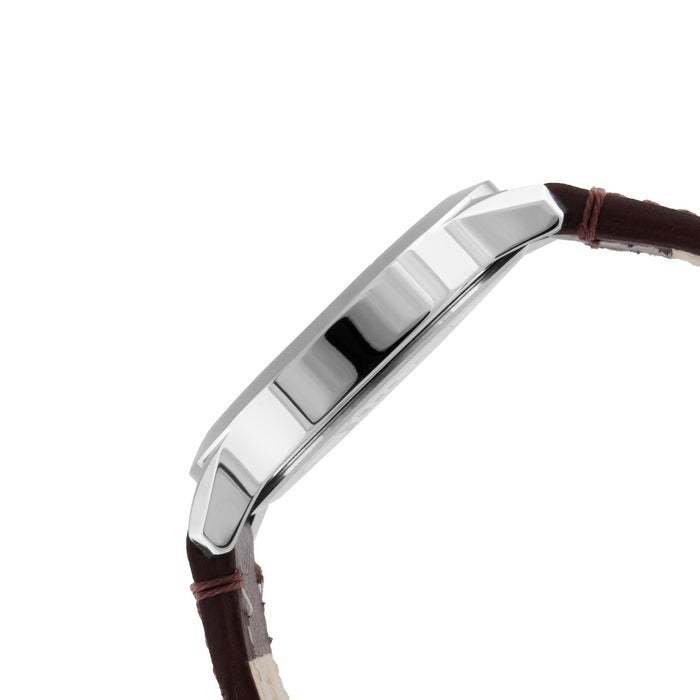 ELIZ ES8923G1SBO SS Caseback & Leather Strap Day-Date Men's Watch - Image 2