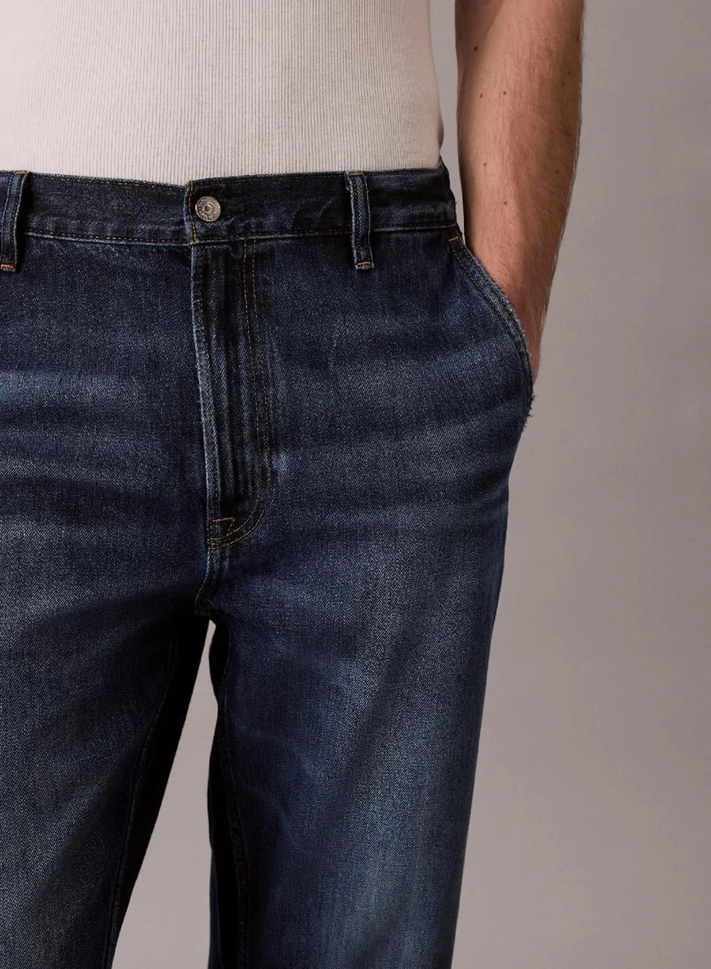 Calvin Klein CELTIC SEA 90s Taper Cropped Jeans for Men | Best Price UAE