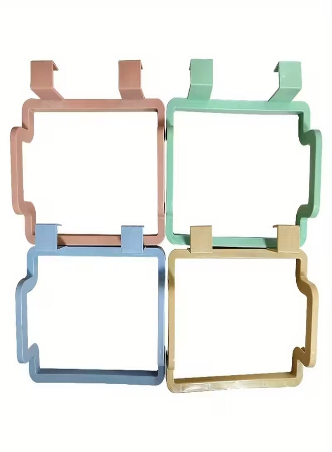 5pcs Wall-Mounted Garbage Bag Holder Hooks – Durable Plastic Space-Saving Organizers for Kitchen & Home | Easy Installation with Adhesive Strips | Multi-Purpose Holders for Trash Bags & Cleaning Cloths (Random Colors) - Image 2