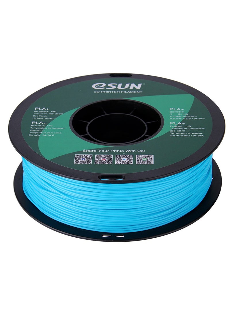 Esun 3D Printer Filament PLA+ 1.75 mm Dimensional Accuracy +/- 0.05 mm 1 Kg (2.2 lbs) Spool 3D Printing Material for 3D Printers – Light Blue