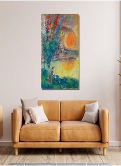 (Assembly frame) Red Moon at Antibes by Marc Chagall, Chagall Canvas Wall Art, Reproduction Print, Expressionism Art, Canvas/Panel Home&Office Decor Gift 54