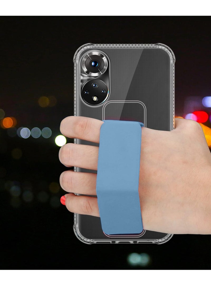 Wtech TPU Hand Grip Air Pillow Case Cover For Honor 50 5G 2021 Clear/Sky Blue - Image 3