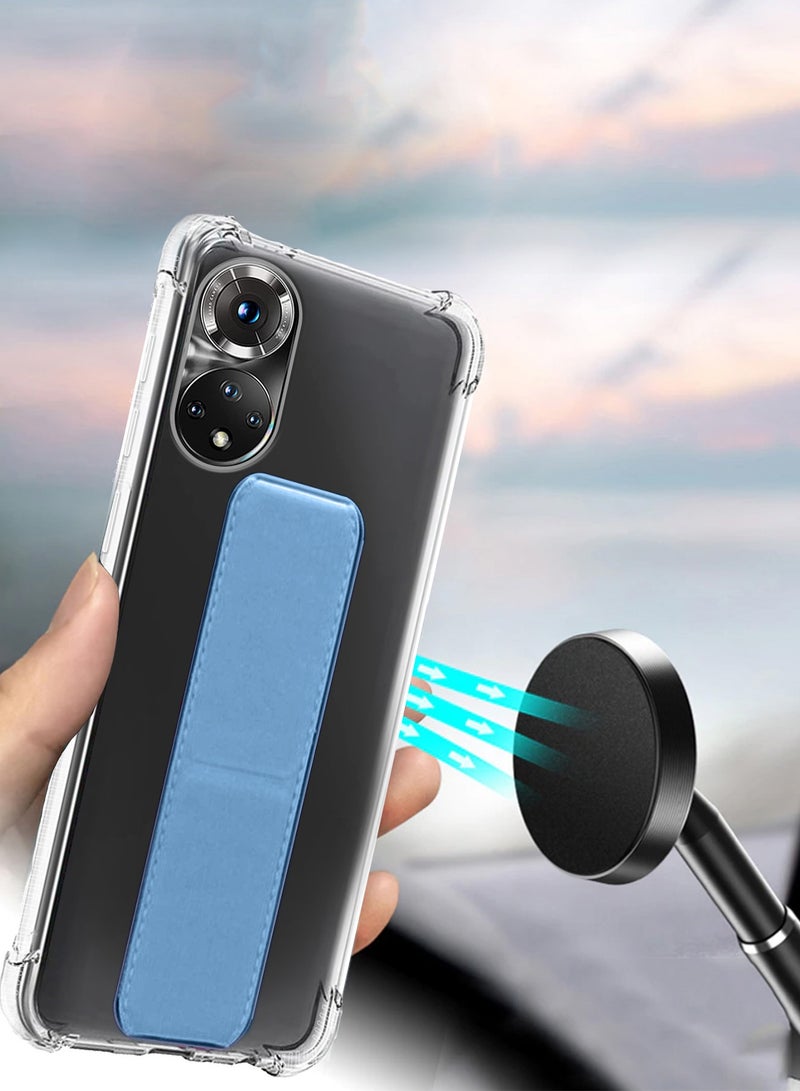 Wtech TPU Hand Grip Air Pillow Case Cover For Honor 50 5G 2021 Clear/Sky Blue - Image 4