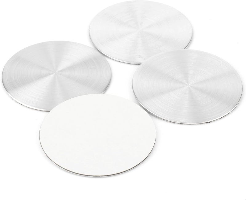 RTRHINOTUNING 4pcs 45mm/1.77in Wheel Center Caps Stickers Sliver Aluminum Emblems Decals - Image 5