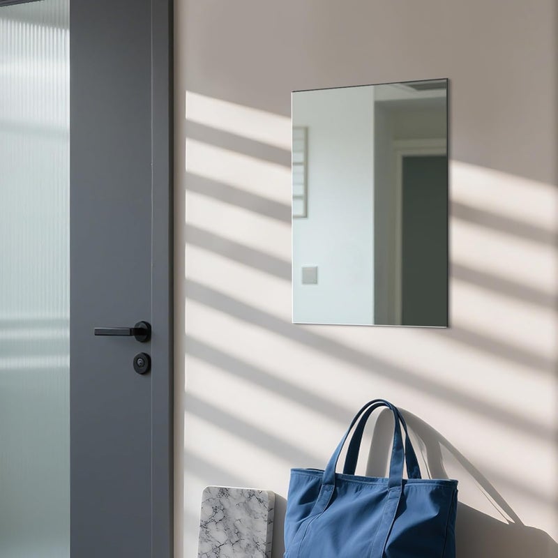 Pack of 5 40 x 30 cm Acrylic Self-Adhesive Wall Mirrors, HD Acrylic, 3 mm Thick, No Glass, Multi-Purpose Home Mirror - Image 5