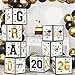 OHOME 8 Pack Graduation Decorations 2026 Black Gold Balloon Boxes for Class of 2026 Party Favors Supplies Graduation Party Decorations 2026 Yard Signs Banner Backdrop Decor Black - Image 3