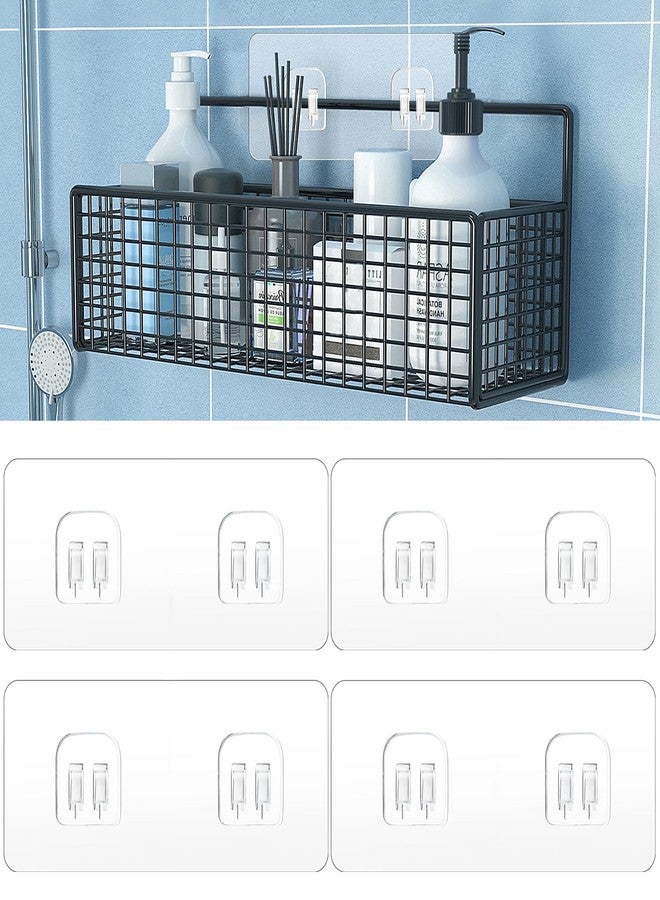 WY LIGHTING LEVEL مجموعة WY LIGHTING LEVEL من 4 قطع لاصقة بديلة لرفوف الدش، خطافات لاصقة قوية لرفوف الدش الزاوية، سلة الحمام، صحن الصابون، خطافات تعليق، إكسسوارات مطبخ، لا حاجة للثقب - Image 5