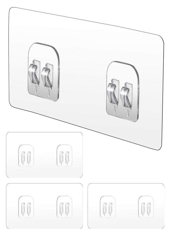 WY LIGHTING LEVEL مجموعة WY LIGHTING LEVEL من 4 قطع لاصقة بديلة لرفوف الدش، خطافات لاصقة قوية لرفوف الدش الزاوية، سلة الحمام، صحن الصابون، خطافات تعليق، إكسسوارات مطبخ، لا حاجة للثقب - Image 1