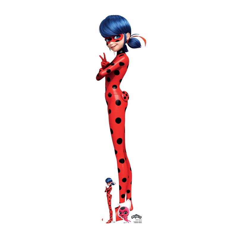 Star Cutouts SC4041 Ladybug  Miraculous Tales of Ladybug  Cat Noir Cardboard Cut Out Height 136cm