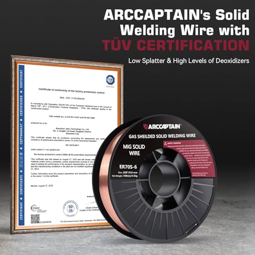 ARCCAPTAIN Mig Welding Wire, 0.030 10Lb Mig Wire ER70S-6 10Lbs Gas Solid Carbon Steel Low Splatter Mig Welding Wire Compatible With Lincoln Miller Forney Harbor Welder 0.08 4.5KG - Image 3