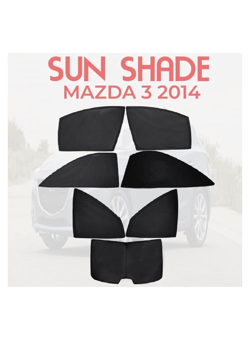 مازدا 3 2014 سيارة عالية الجودة ظلة جميع الجوانب من الأشعة فوق البنفسجية والحرارة والجوانب الأمامية والخلفية ظلال الشمس - Image 1