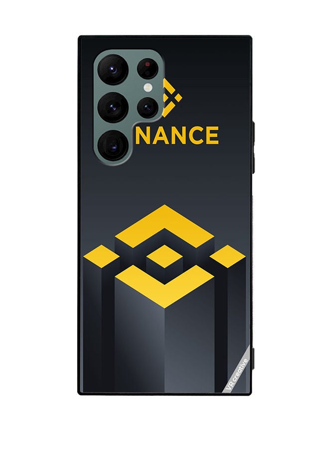 VR CREATIVE Protective Case Cover For Samsung Galaxy S22 Ultra 5G Binance Logo Design Multicolour - Image 1