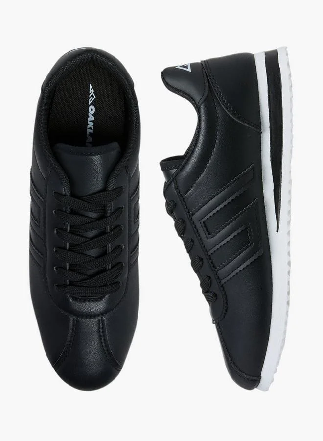 Oaklan by Shoexpress BLACK Panelled Lace-Up Sneakers for Women | Best Price UAE